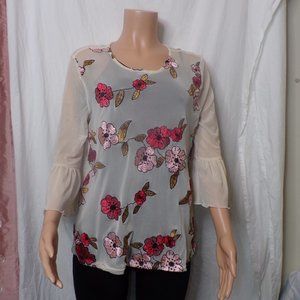 Mesh See-through Blouse